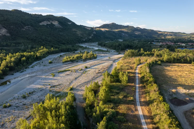 Panoramica aerea della Valmarecchia