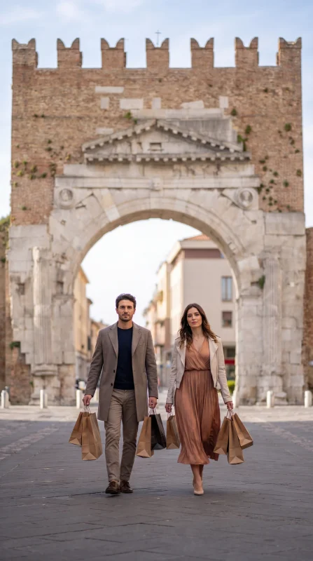 Passeggiata e shopping all’Arco d’Augusto di Rimini