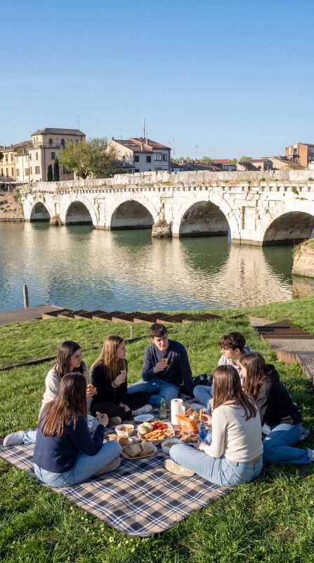 Picnic al Ponte di Tiberio a Rimini