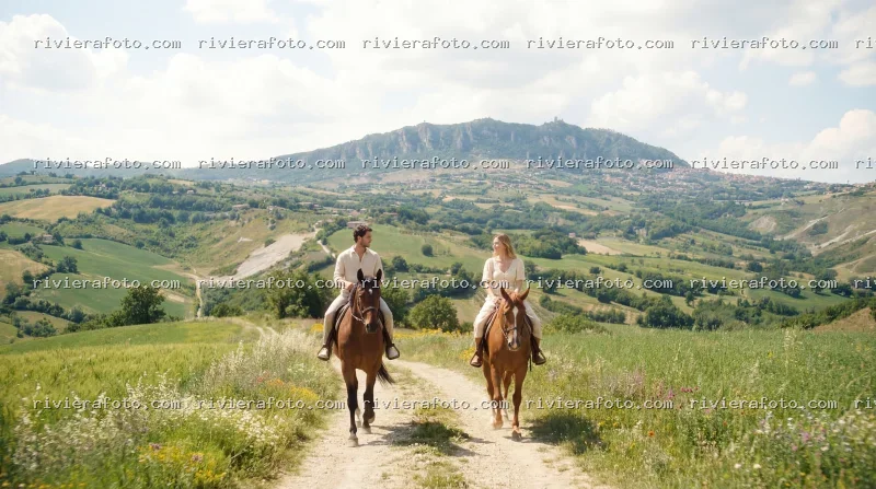 Passeggiata a cavallo con vista su San Marino