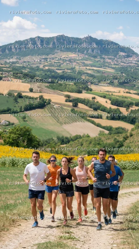 Corsa nell’entroterra Romagnolo con vista su San Marino