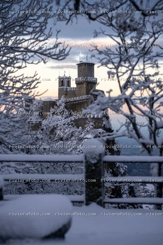 La Prima Torre di San Marino (Guaita) innevata