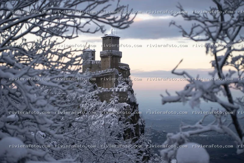 La Seconda Torre di San Marino Innevata