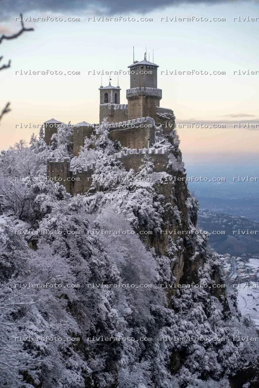 La Rocca Guaita di San Marino innevata
