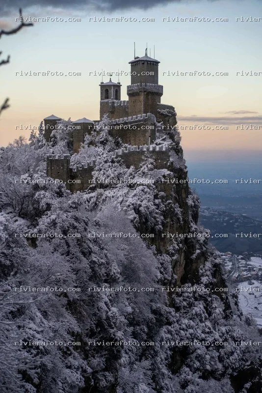 La Seconda Torre (Cesta) di San Marino innevata