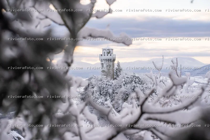 Torre di San Marino innevata
