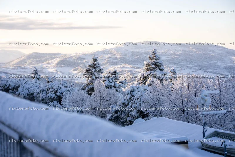 Paesaggio Invernale Innevato di San Marino