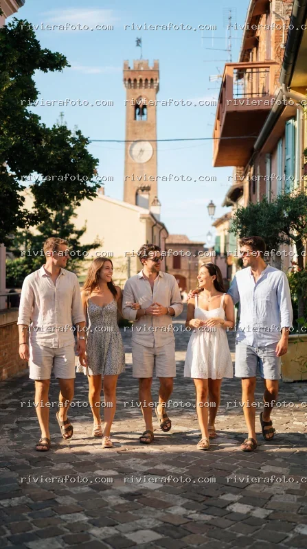Passeggiata nel borgo storico di Santarcangelo di Romagna con la Torre Civica