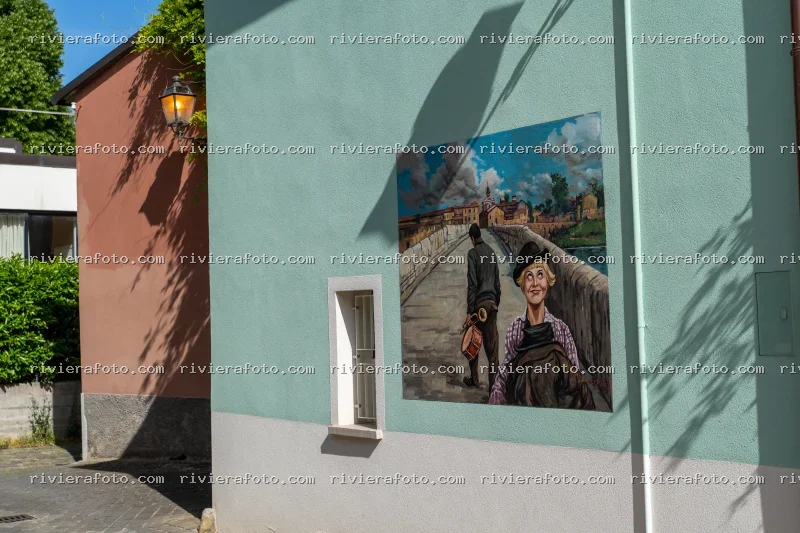 Murale artistico del Ponte Tiberio a Rimini