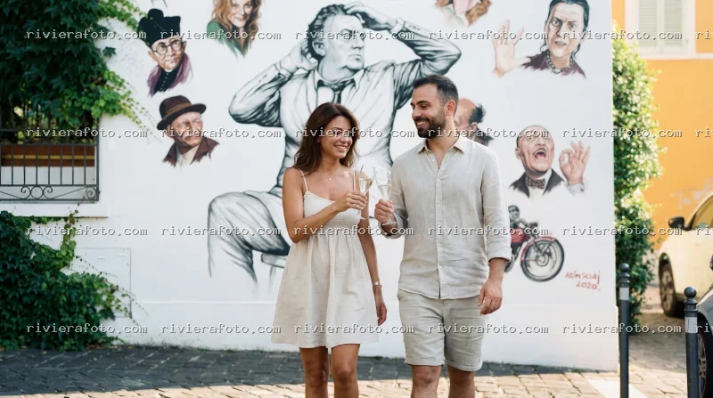 Murales d’arte urbana con omaggio a Federico Fellini a Rimini