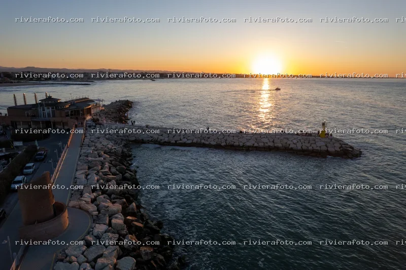 Tramonto sul Porto di Rimini e Darsena