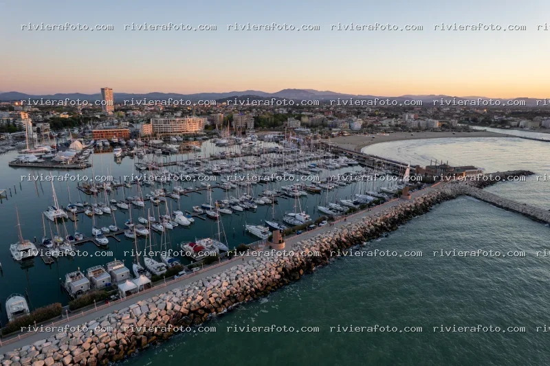Porto Canale di Rimini al tramonto