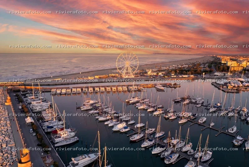 Tramonto sul Porto di Rimini con Ruota Panoramica