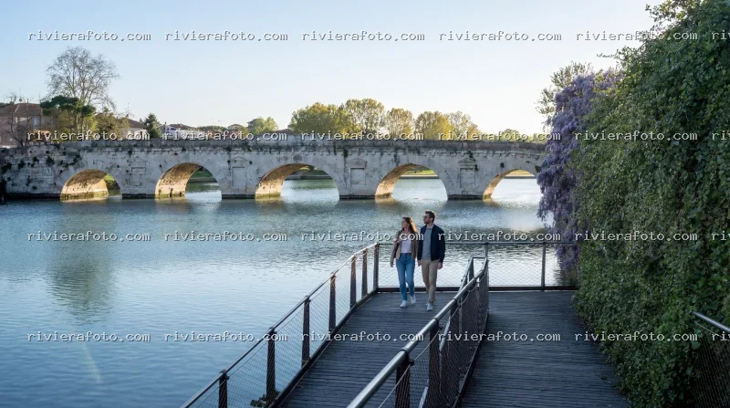 Passeggiata primaverile al Ponte di Tiberio a Rimini