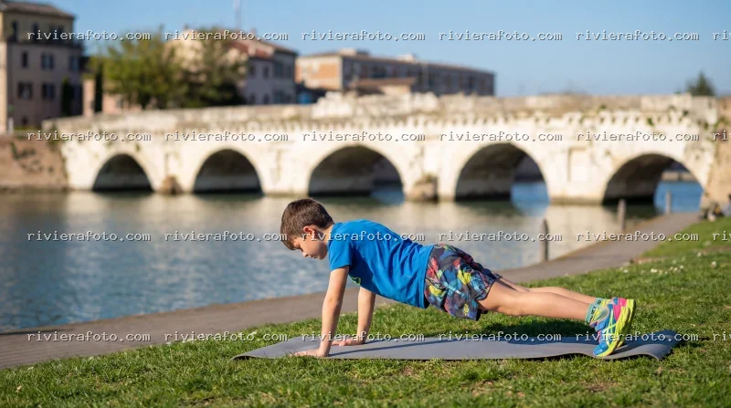 Allenamento all’aperto al Ponte di Tiberio, Rimini