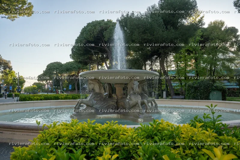 Fontana dei Quattro Cavalli nel Parco Fellini, Rimini