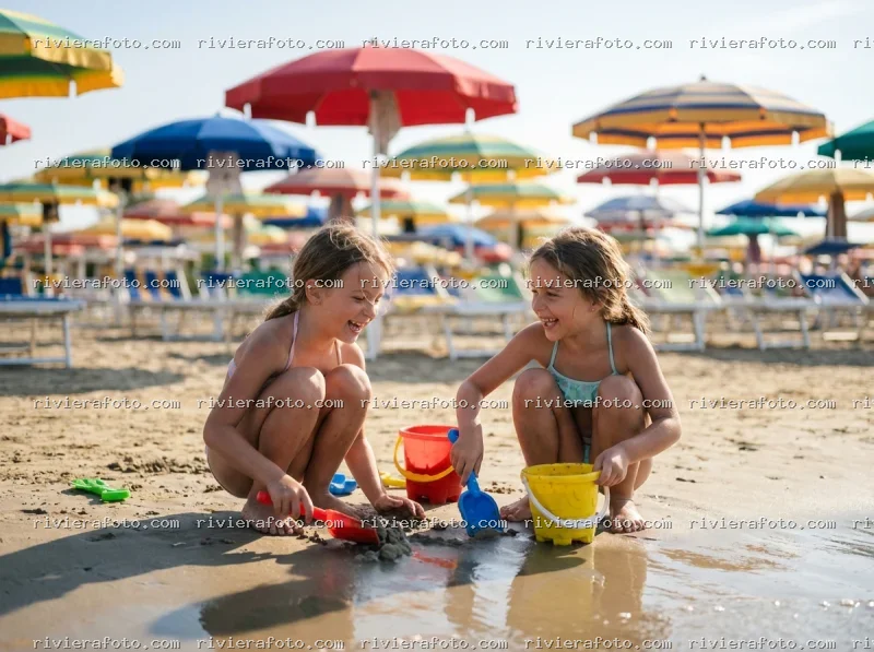 Giochi in spiaggia a Rimini sulla Riviera Romagnola