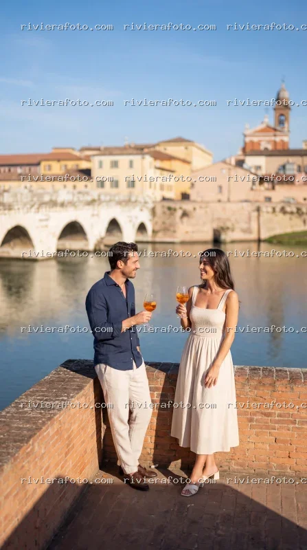 Aperitivo con vista sul Ponte di Tiberio a Rimini