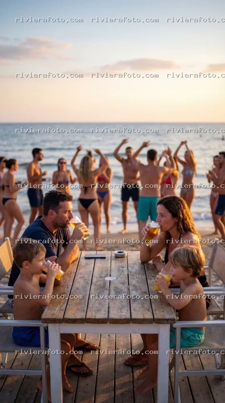 Tramonto e momenti di relax in spiaggia sulla Riviera Romagnola