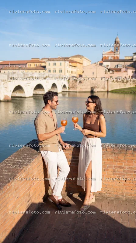 Aperitivo con vista sul Ponte di Tiberio a Rimini