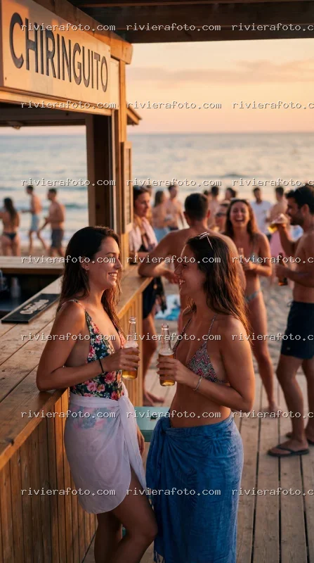 Aperitivo serale in Chiringuito sulla Riviera Romagnola
