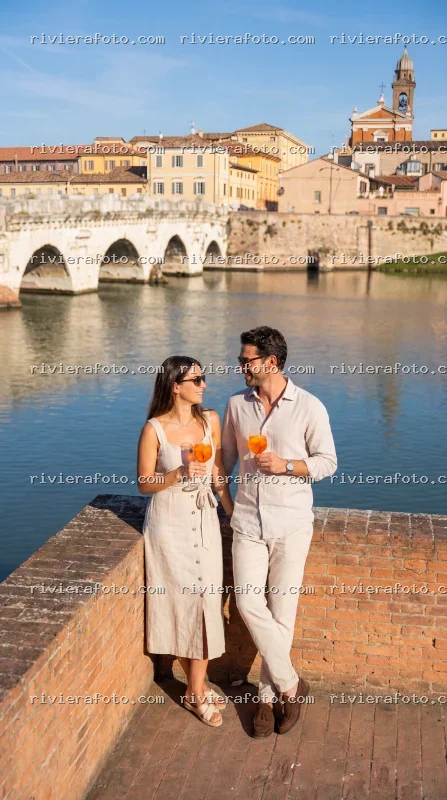 Aperitivo sul Ponte di Tiberio a Rimini