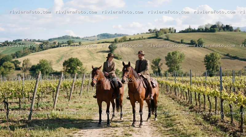 Passeggiata a cavallo tra i vigneti dell’entroterra della riviera romagnola