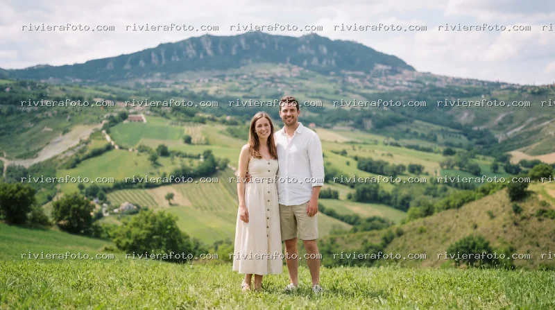 Panorama sulle colline romagnole con vista su San Marino